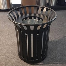 Premium 40-Gallon Custom Steel Trash Cans for Commercial & Municipal Use