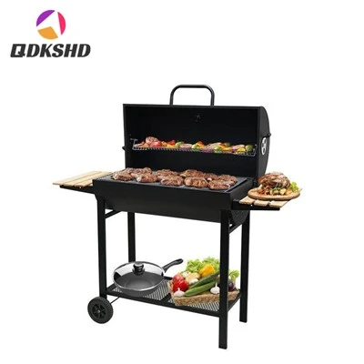 Heavy duty barbecue trolley transverse grill